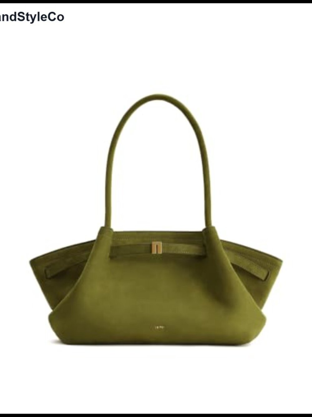 Wide Faux Suede Tote Bag Hand Shoulder Open Top Slip Pocket